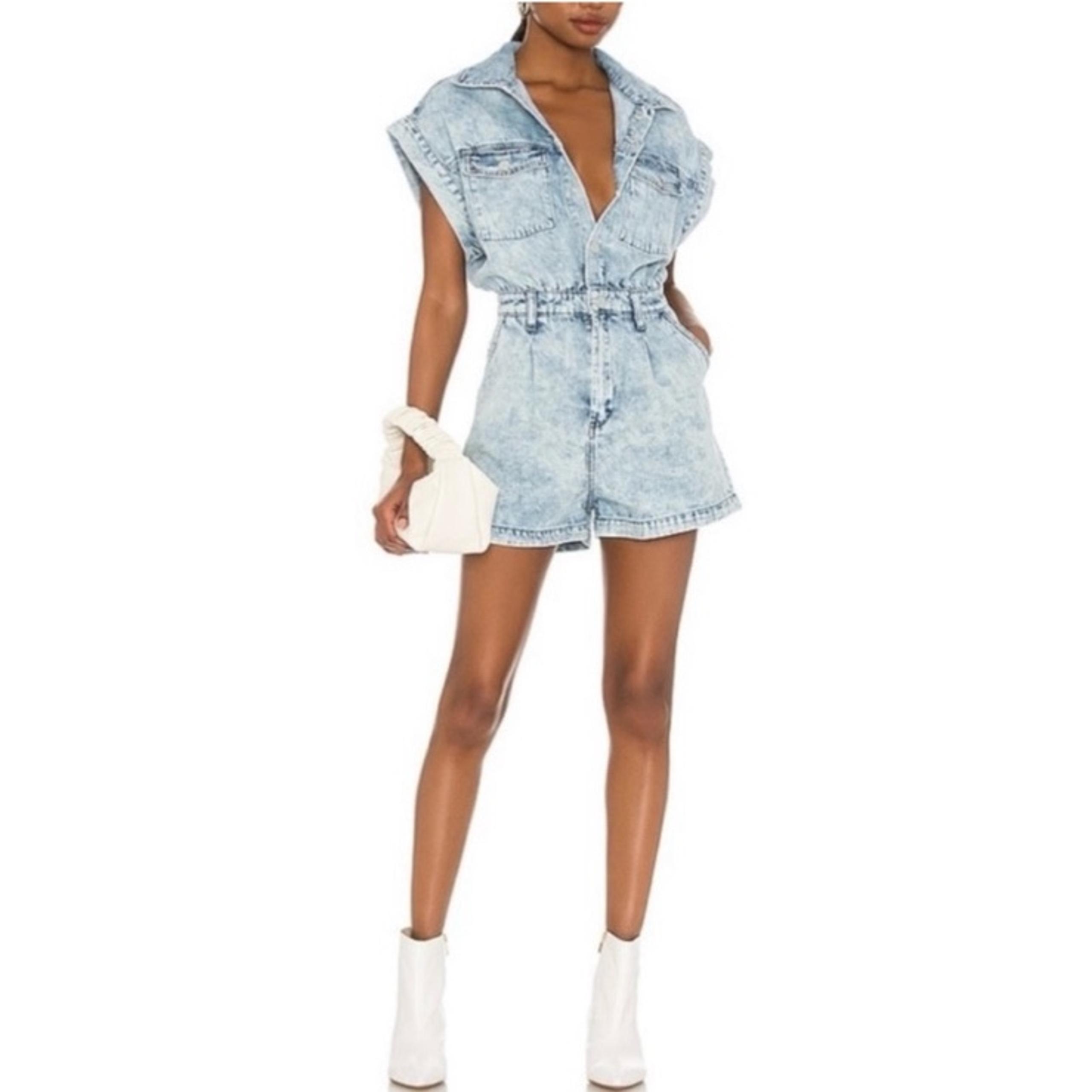 BLANKNYC Denim Romper in Head Backstage