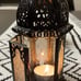Metal Candle Holder 4PCS Transparent Glass Moroccan Style Hanging Lanterns Creat