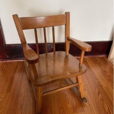 Kids wooden rocking chair