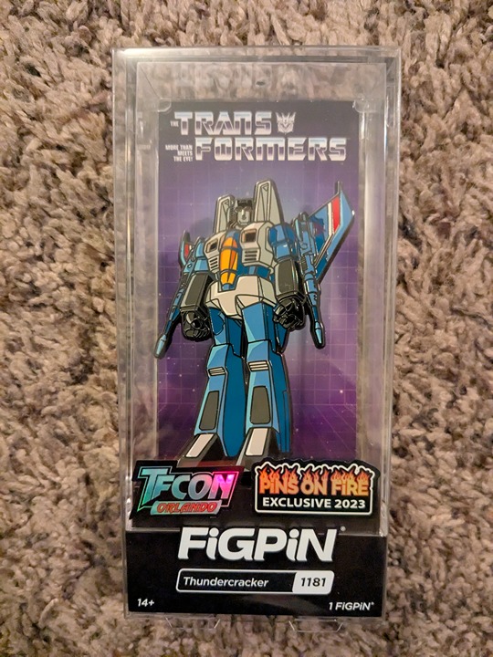 FREESHIP Figpin Thundercracker Pin #1181 TFCon Orlando Pins on Fire Transformers