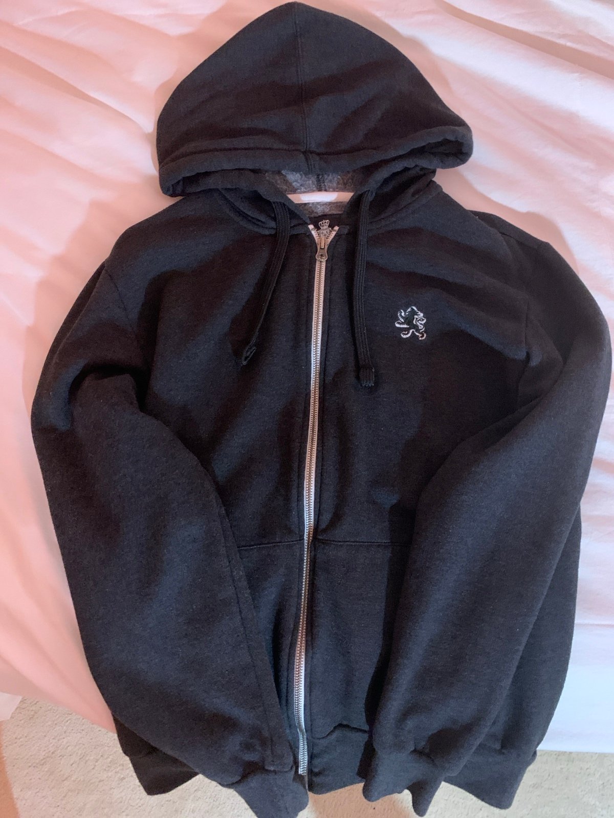 Express dark grey zip up size medium