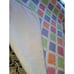 Vintage Multi-Colored Gingham Block Pattern Quilt Corduroy Sashing 81 x 82