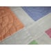 Vintage Multi-Colored Gingham Block Pattern Quilt Corduroy Sashing 81 x 82