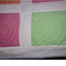 Vintage Multi-Colored Gingham Block Pattern Quilt Corduroy Sashing 81 x 82