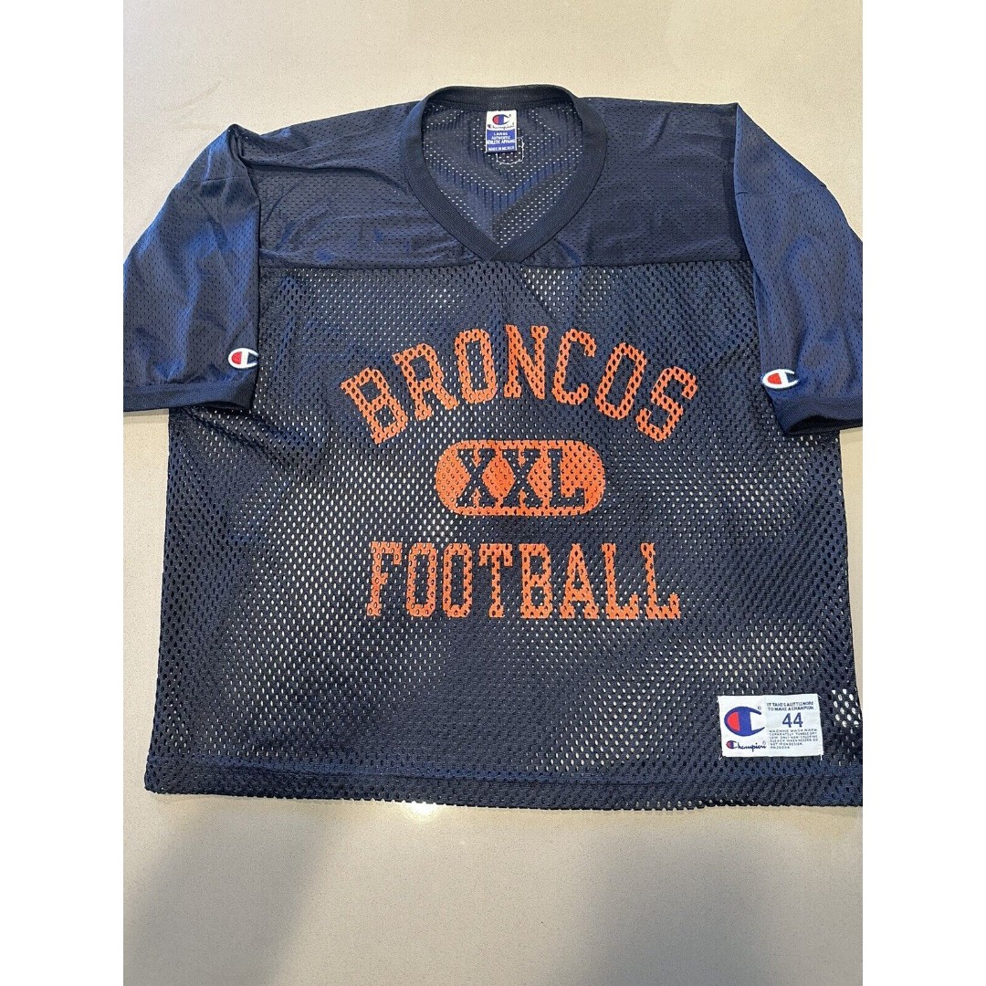 Vintage Champion BRONCIS XXL Football (Size 44) Mesh Practice Jersey