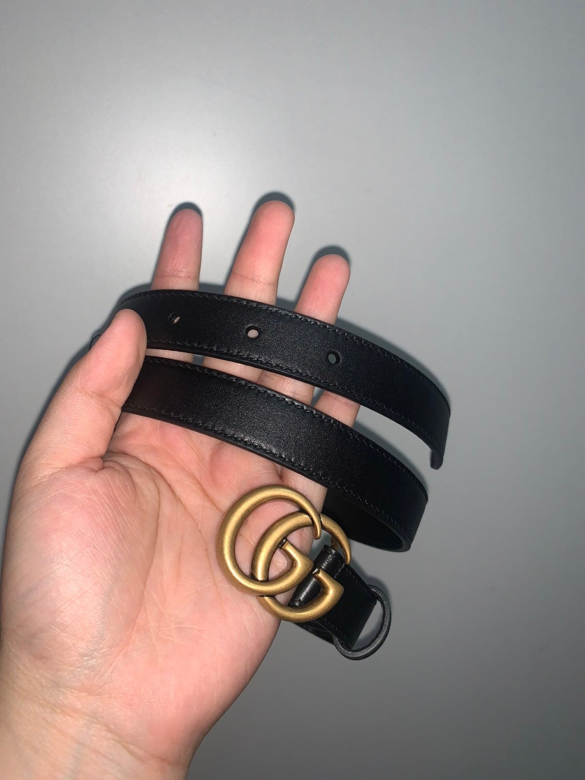 Gucci Leather belt with Double G buckle