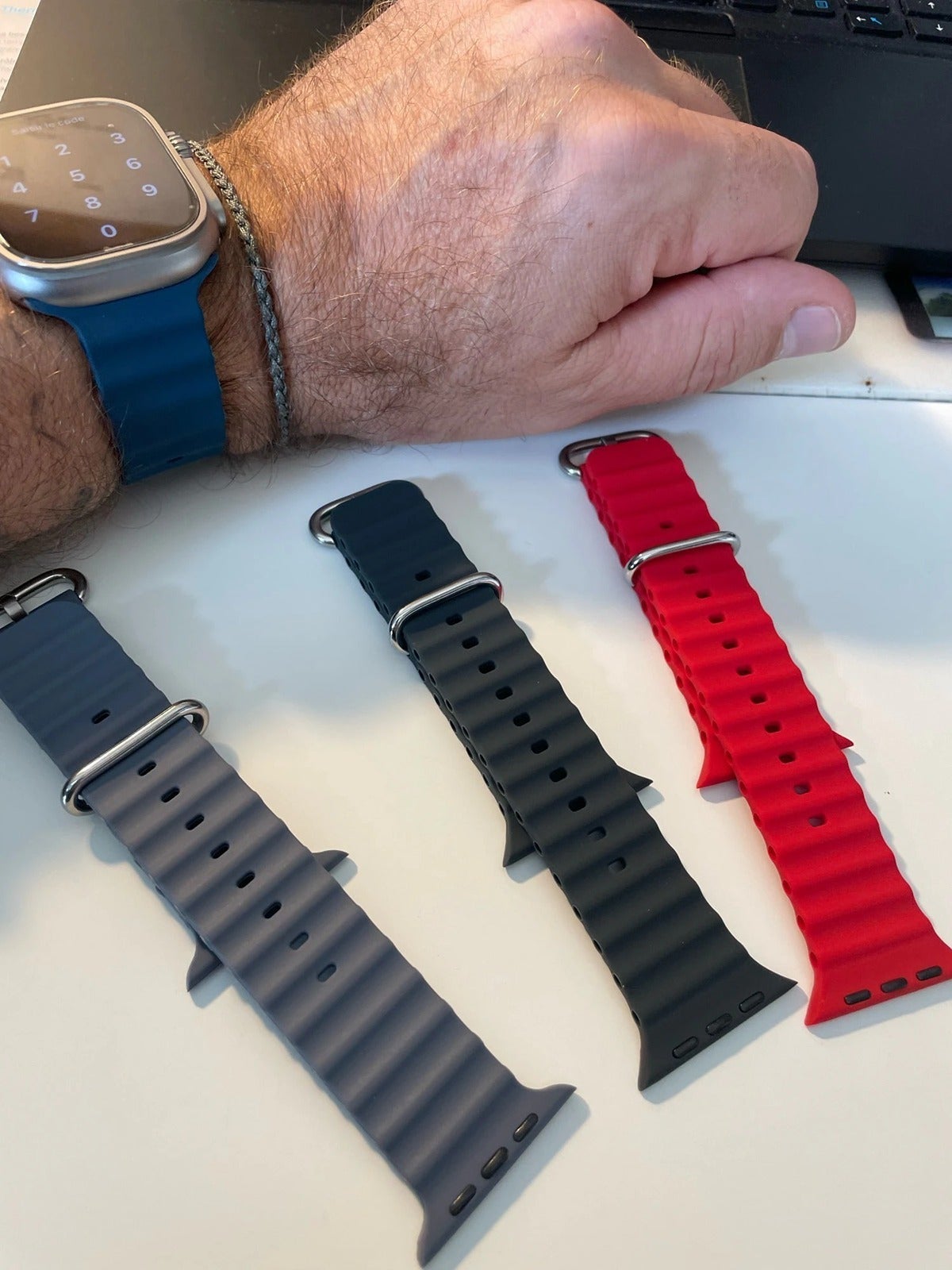 Set of 4 Ocean Silicone Bands - Compatible with Apple Watch 42/44/45/49mm