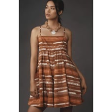 Anthropologie HUTCH Bandeau Romper Playsuit in Brown Motif Size M NWT 158
