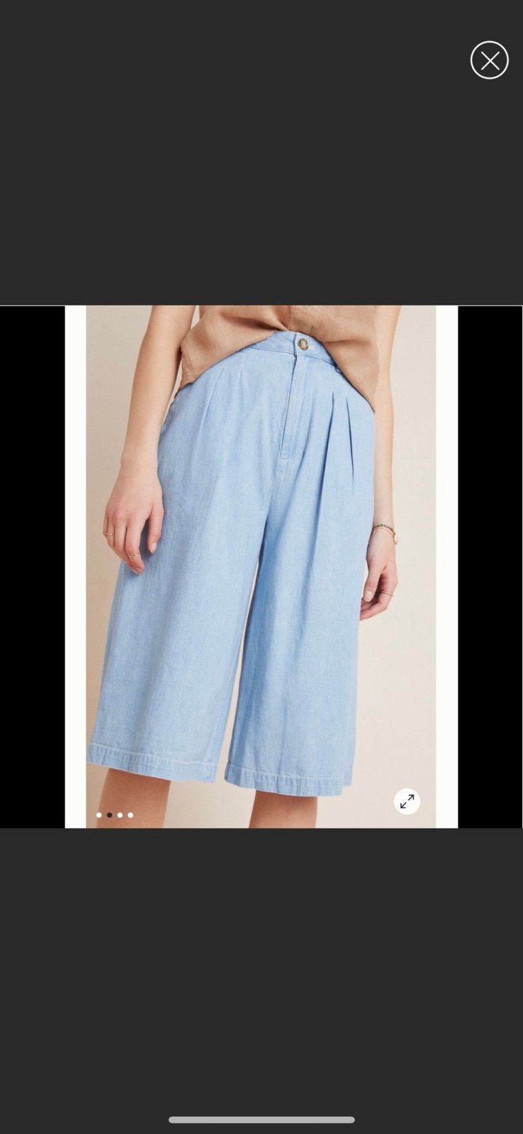 NEW Pilcro and the Letterpress/Anthropologie Culottes Size 32