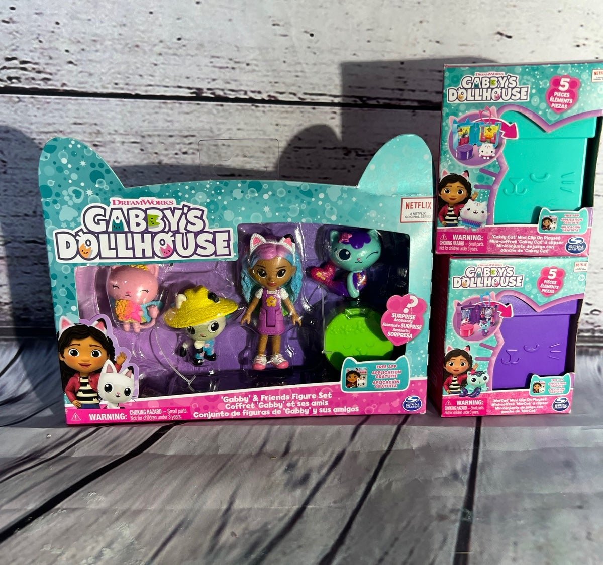 ✨Gabby’s Dollhouse Set ~ Figure Set ~ Cakey & MerCat Mini Clup Playsets