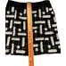 NWOT PRE SE by Carlisle 100% Wool Black Cream Eyelash Pleated Skirt Size 8