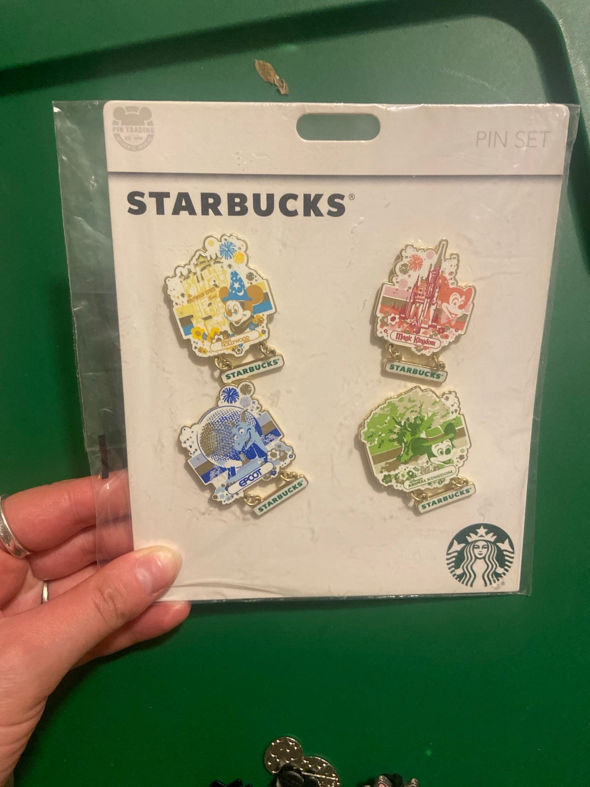 New Authentic Disney Starbucks pk 4 pinset