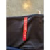 Spanx black faux leather with tuxedo stripe leggings sz Large
