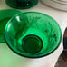 Vintage Anchor Hocking Forest Custard Cups w/Saucers