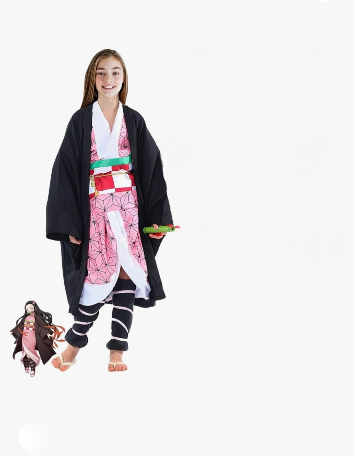 Nezuko Costume with Bamboo Muzzle (Medium)