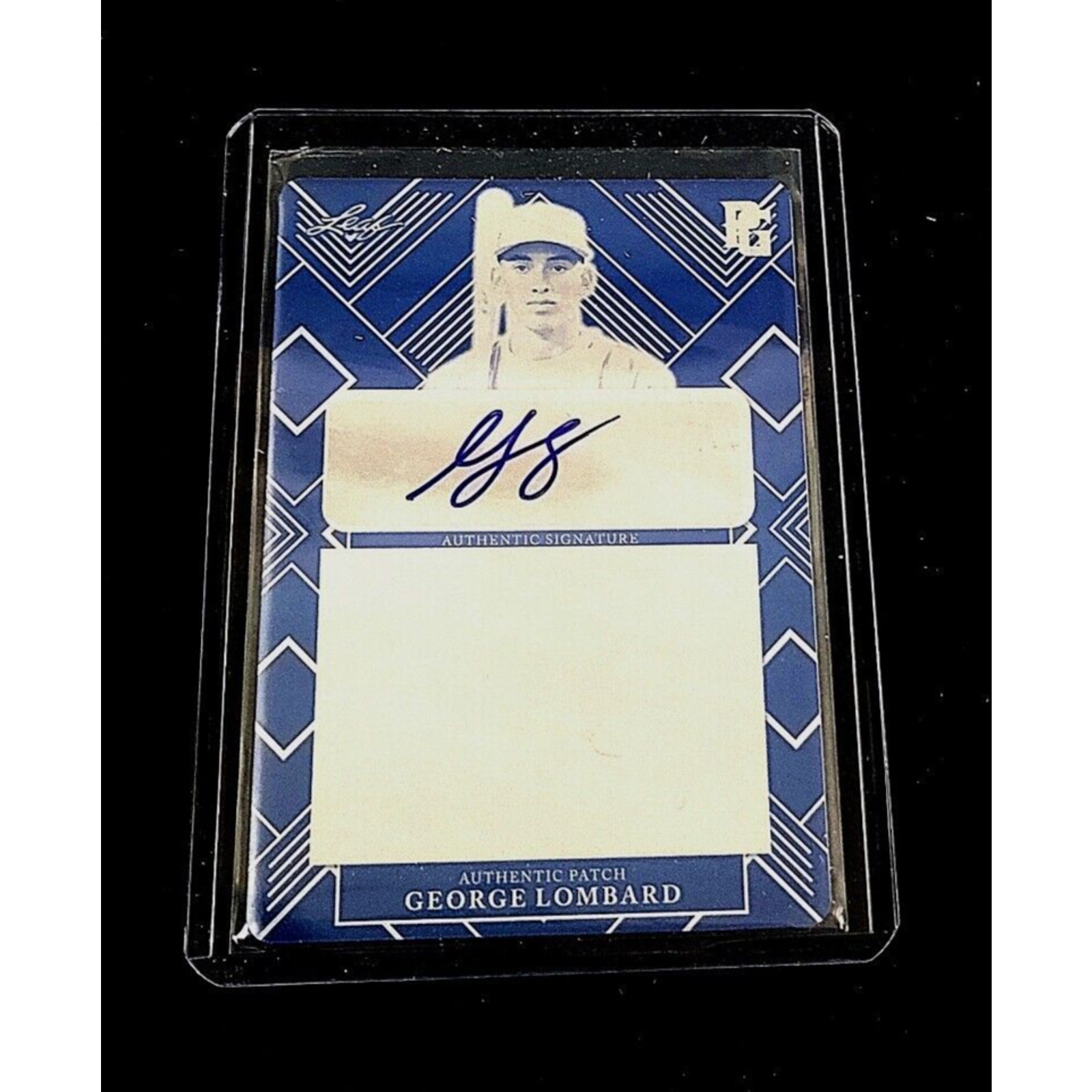 2022 Leaf Perfect Game Steel Printing Plate Auto George Lombard Jr # 1/1
