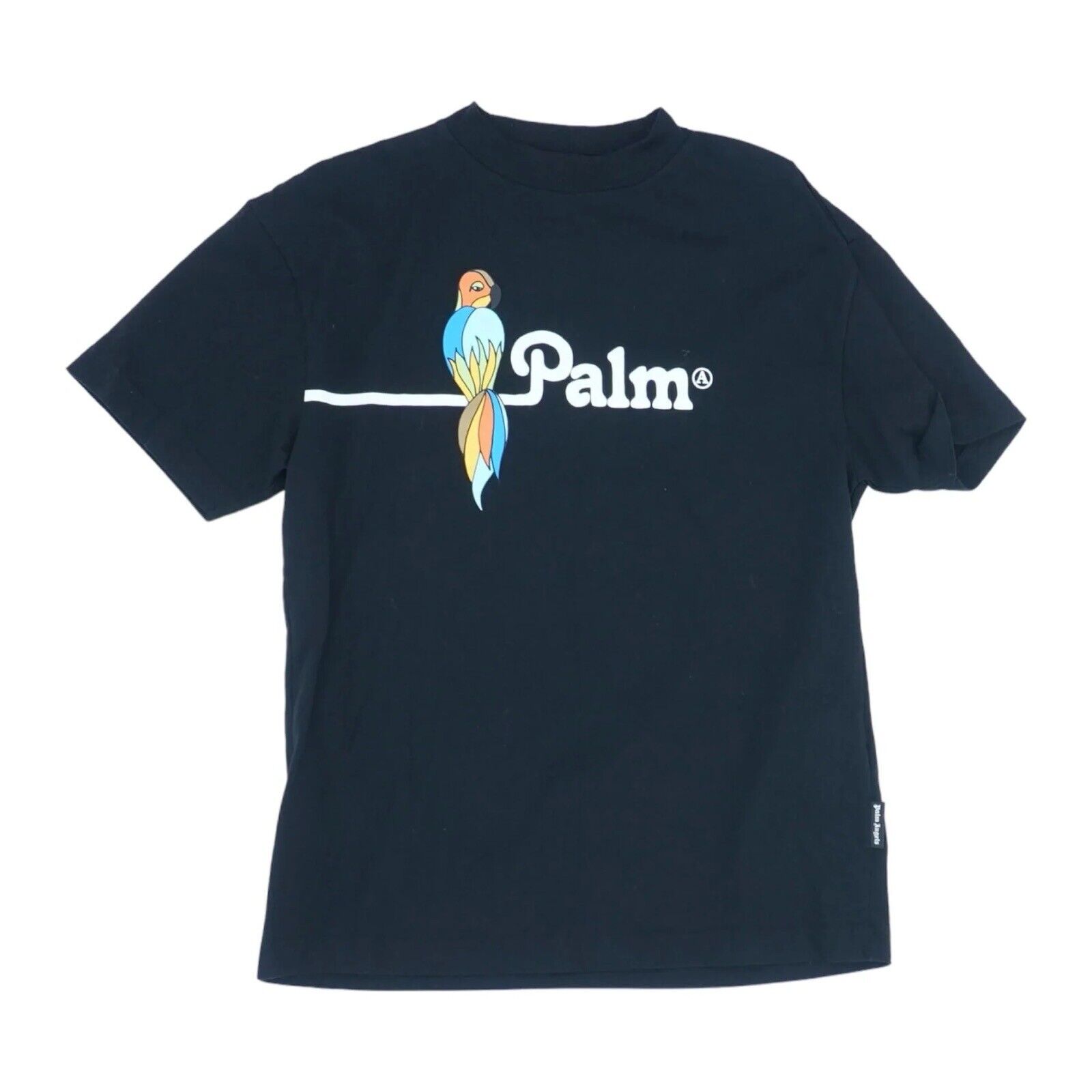 Palm Angels Parrot Logo Tee | Black | Size Medium |