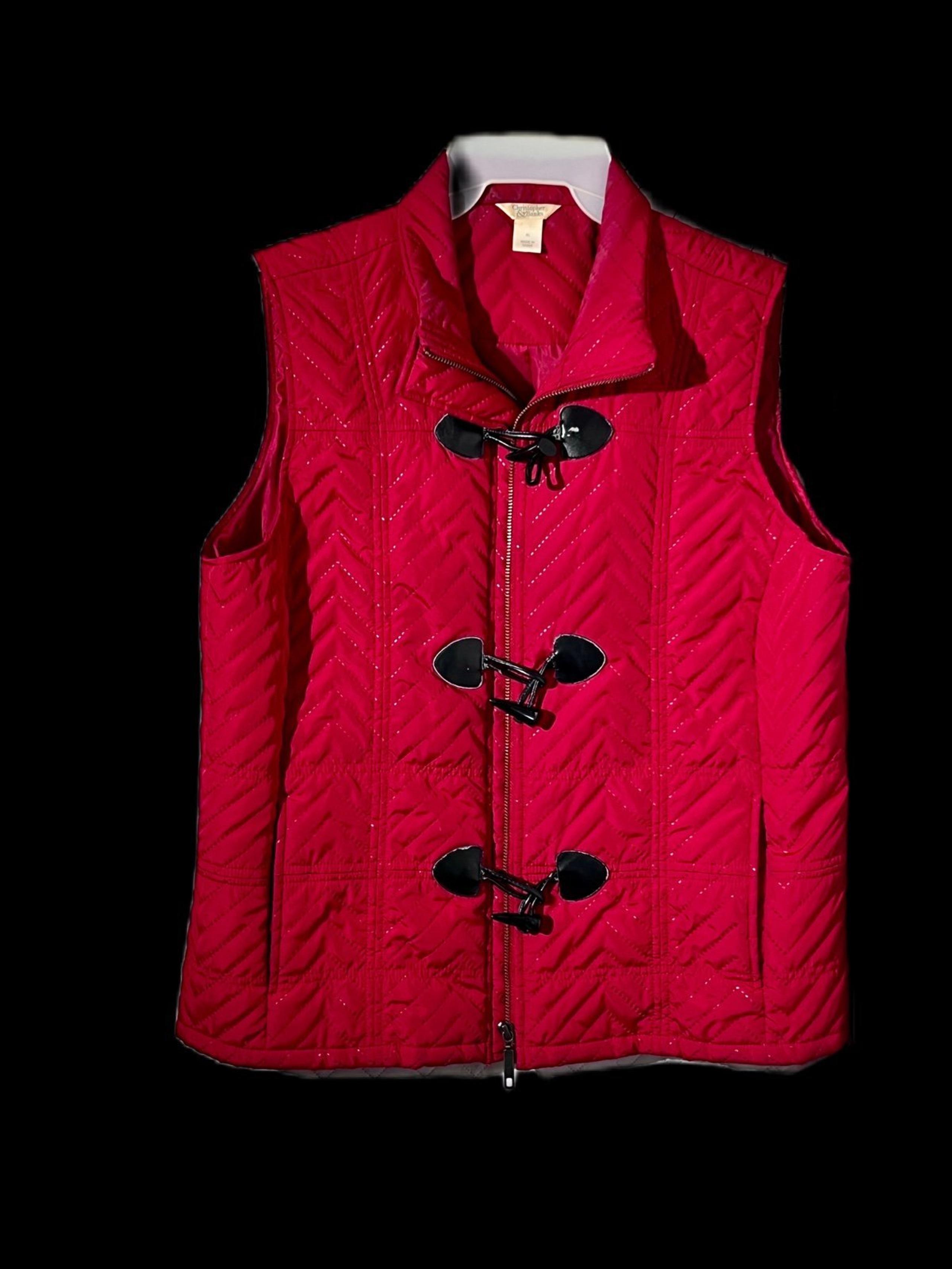 WOMENS SIZE XL CHRISTOPHER & BANKS RED VEST
