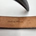 Vintage Black Leather Belt Western Brown Inlay Mexico Statement Buckle 23-29.5