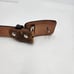 Vintage Black Leather Belt Western Brown Inlay Mexico Statement Buckle 23-29.5
