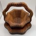 The Wooden Basket Co. Hand-carved Collapsible Wooden Basket (Very Unique Piece)