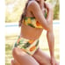 NWOT ANTHROPOLOGIE One-Shoulder Bikini Top & High-Waisted Bottoms in Pina Colada