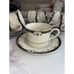 MIKASA VINTAGE FINE CHINA SPRING LYRIC CUPS AND SAUCERS, 7 PERSONS #L3107