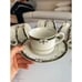 MIKASA VINTAGE FINE CHINA SPRING LYRIC CUPS AND SAUCERS, 7 PERSONS #L3107