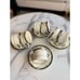 MIKASA VINTAGE FINE CHINA SPRING LYRIC CUPS AND SAUCERS, 7 PERSONS #L3107