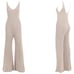 House of CB 'Evana' Stone Ribbed Knit Jumpsuit NWT