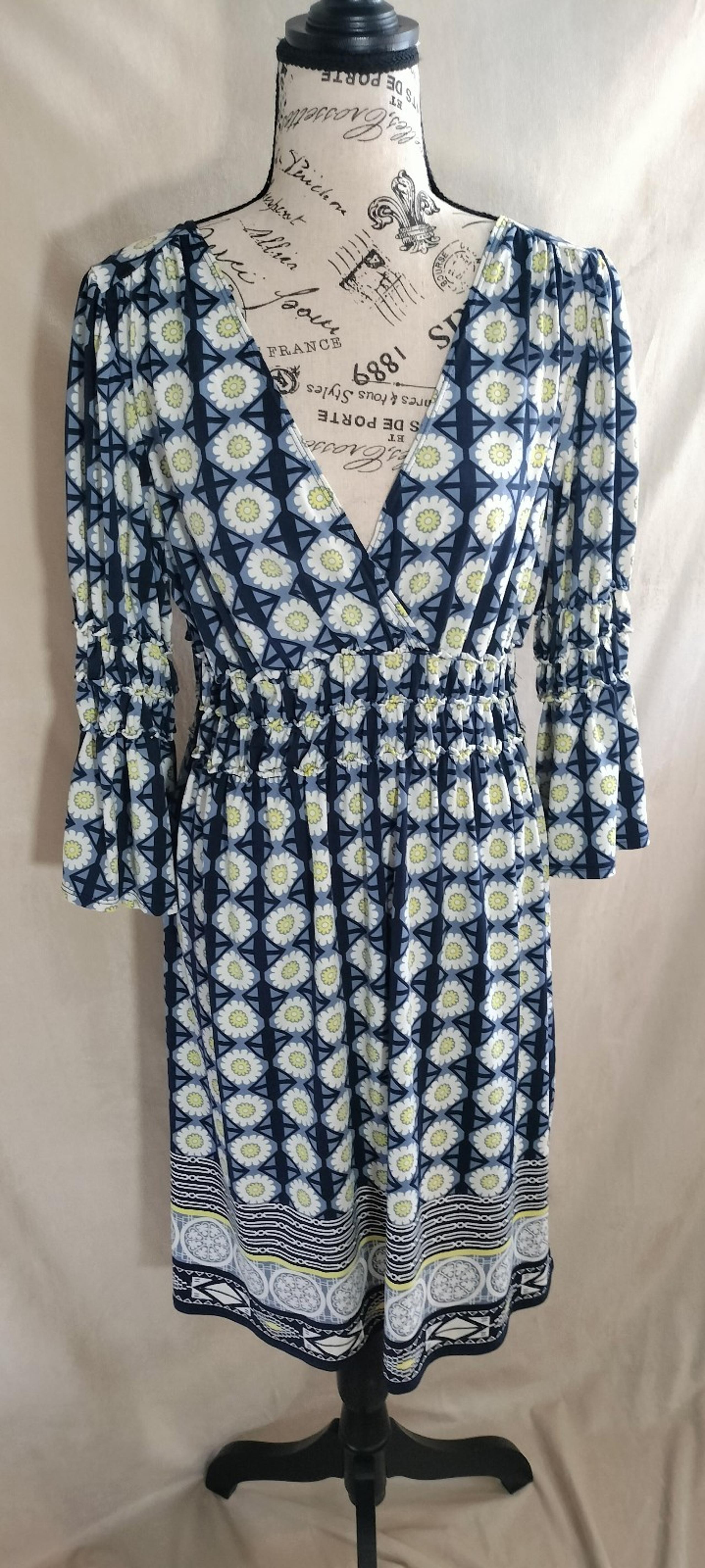 Max Edition Floral Jersey Knit Dress Women's Size XL