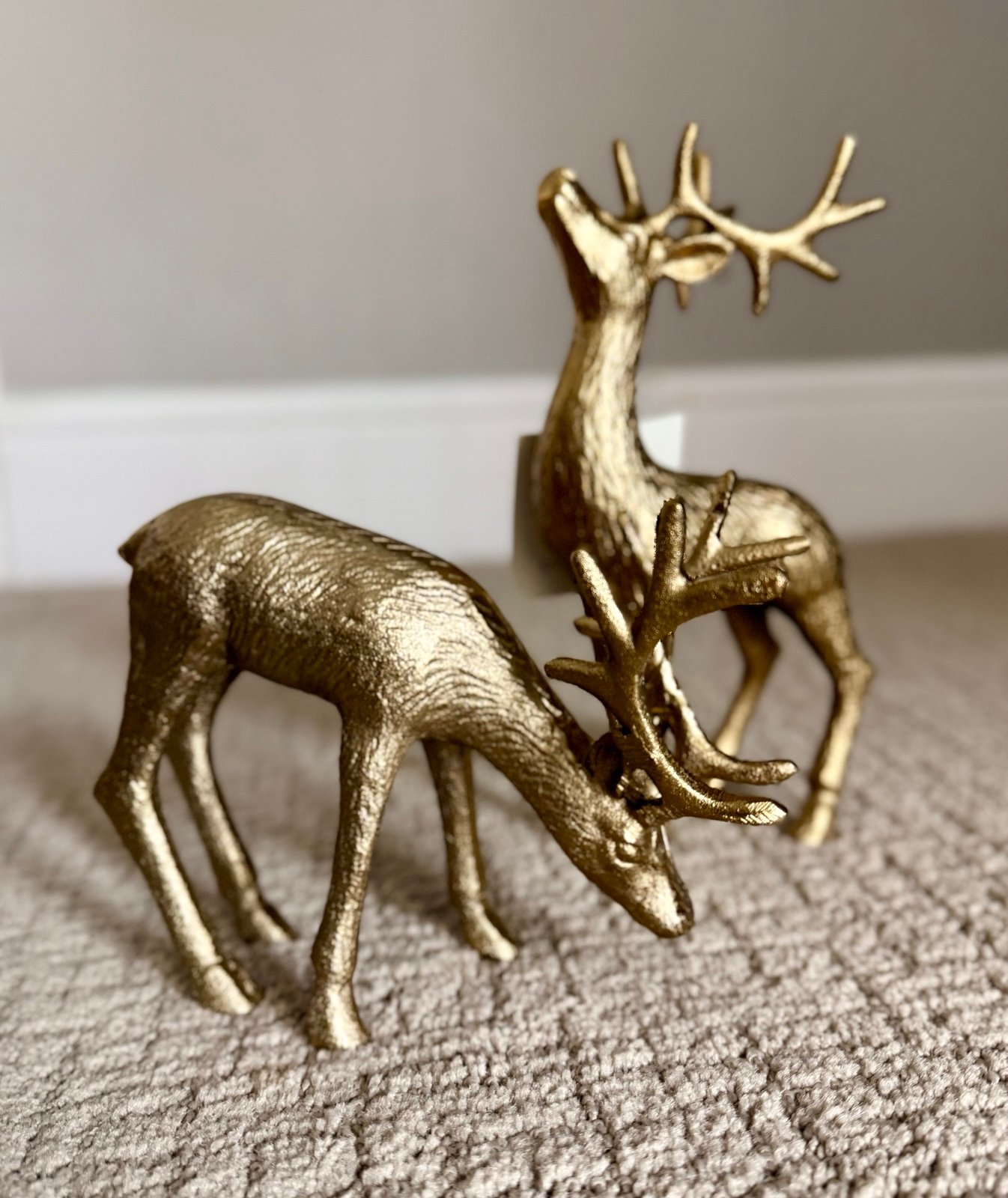 Set of 2 Large Deer Figurals Gold Threshold designed with Studio McGee
