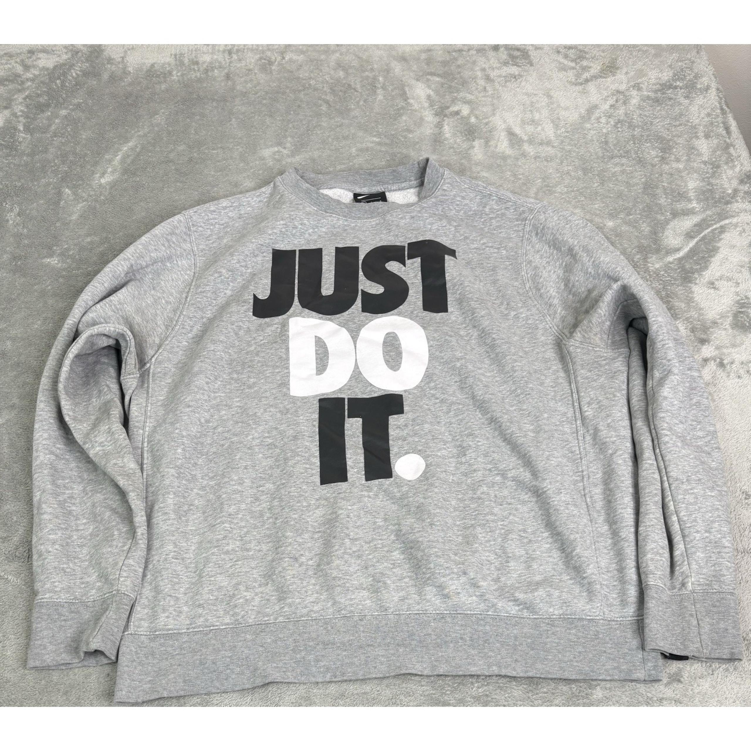 Nike Men's Sportswear Just Do It Crewneck Sweatshirt Size Large Gray