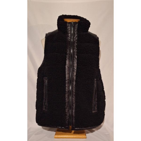 Orolay Woman's Casual Fleece Outerwear Black Vest Size Medium