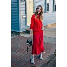 J.Crew Wool Cambridge Chunky Cable Knit Turtleneck Sweater Long Sleeve S Red