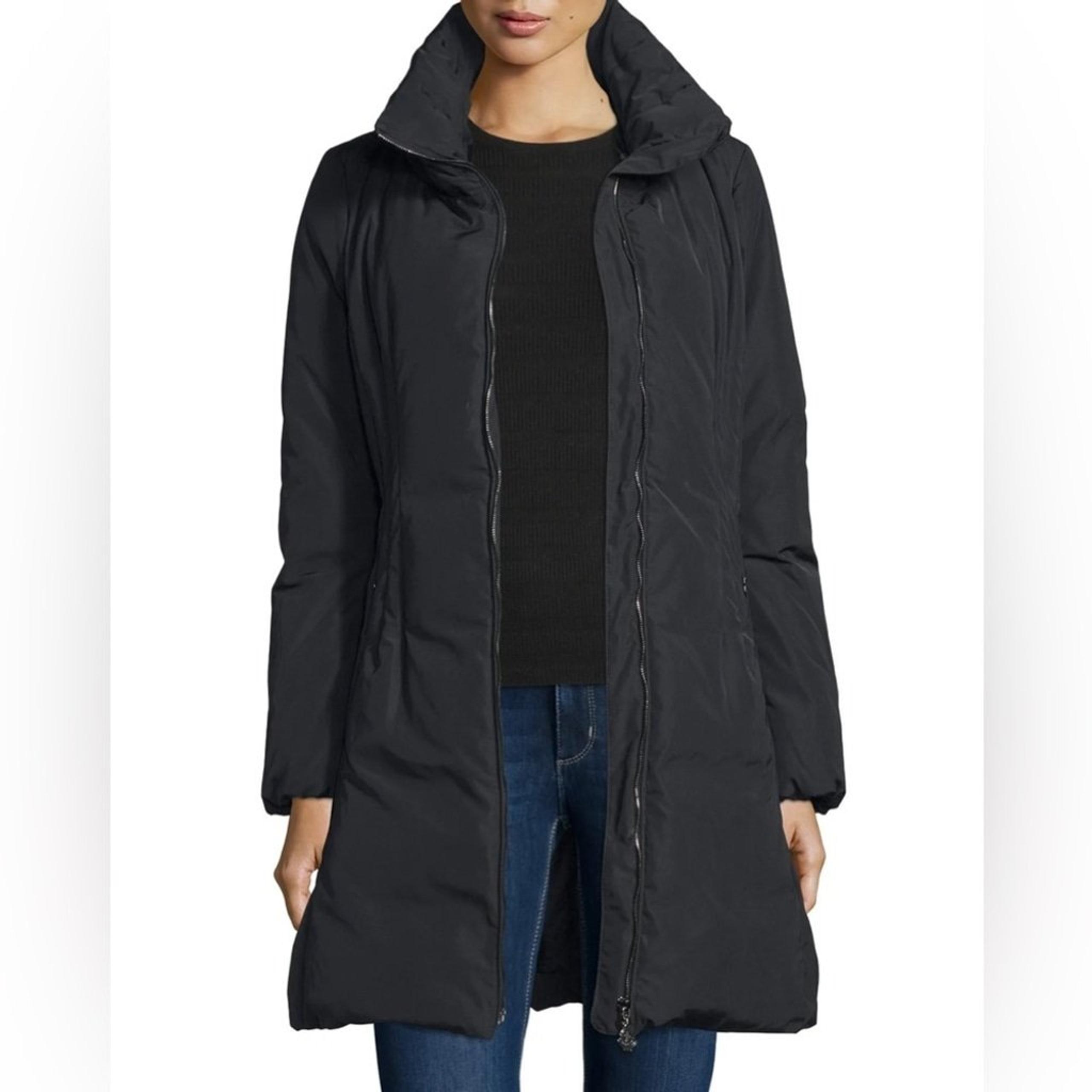 Via Spiga Duck Down Black Long Puffer Coat Size XS