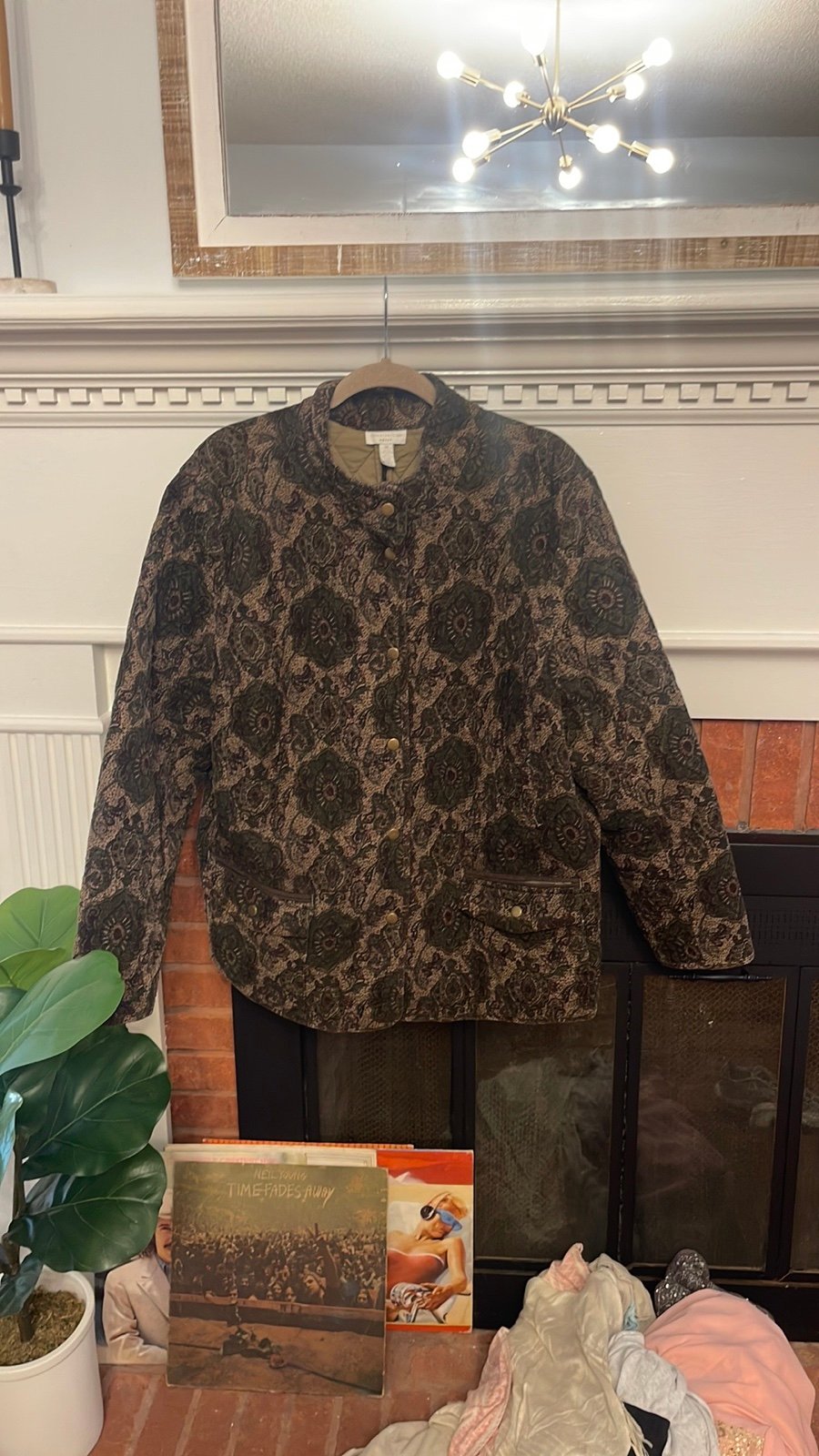 Charter Club quilted corduroy button jacket women’s 3X