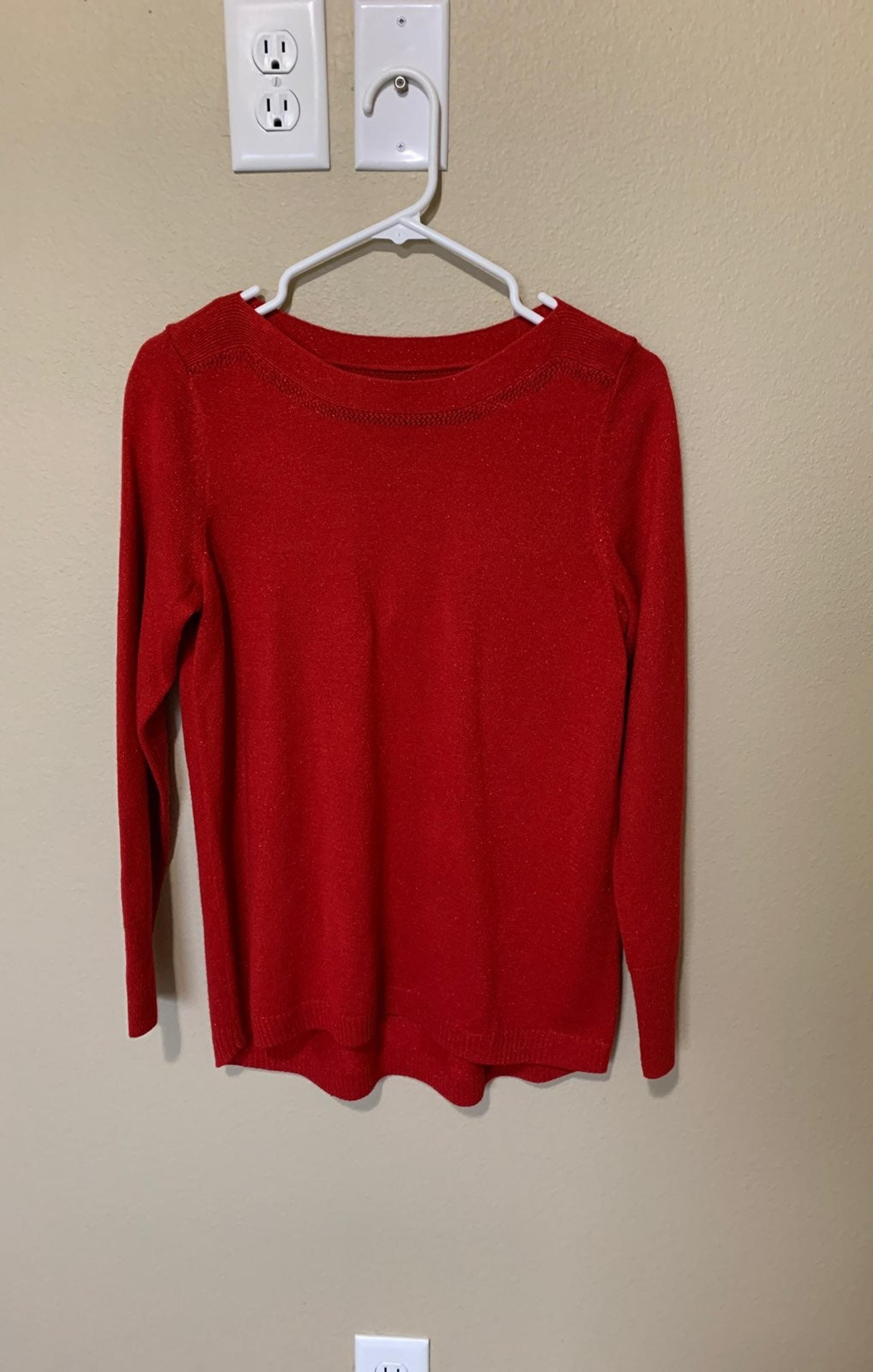 Apt. 9 Women's Red Tunic Sweater PS