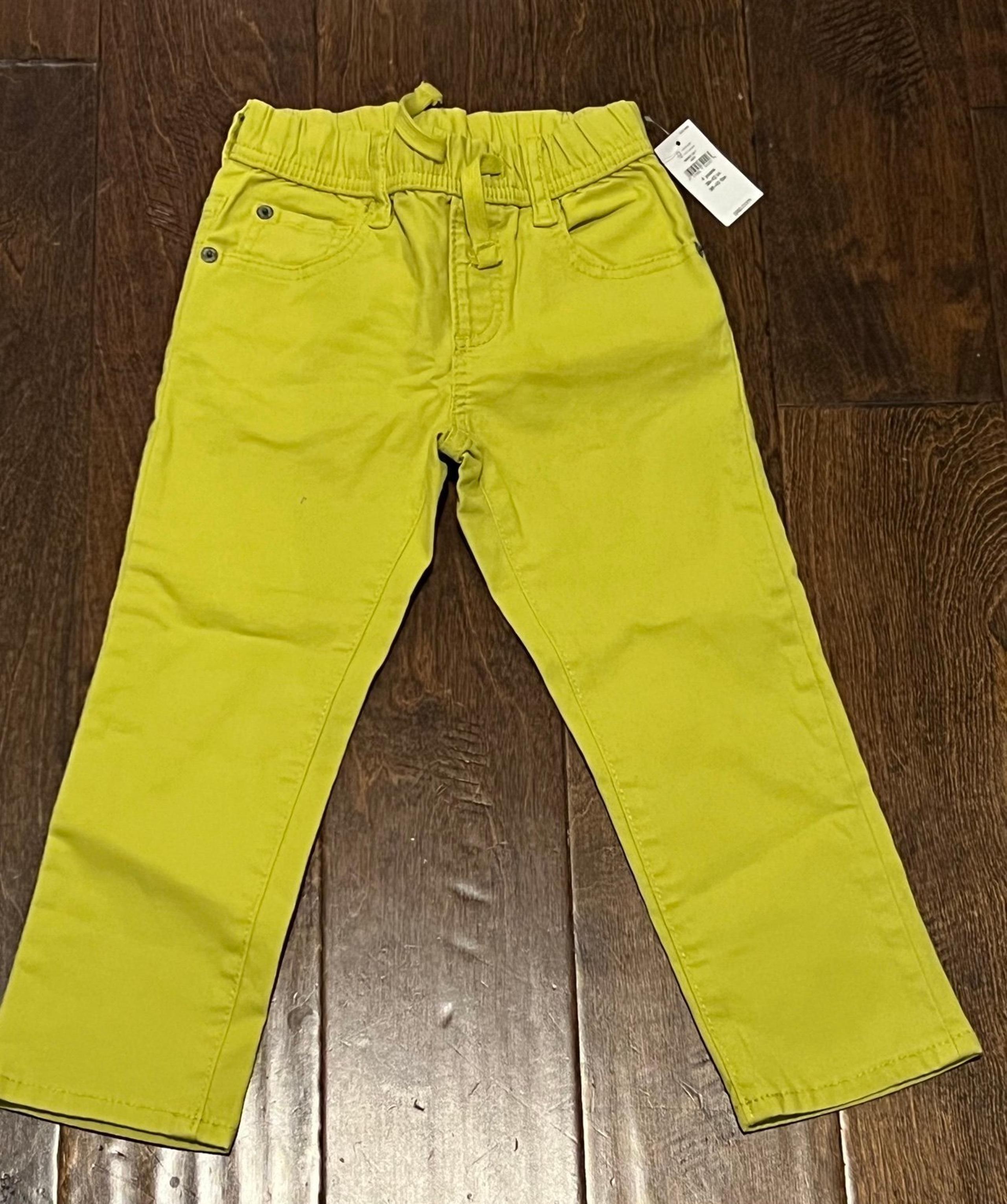 NWT Gap Toddler Boys Citron Pants- 4T