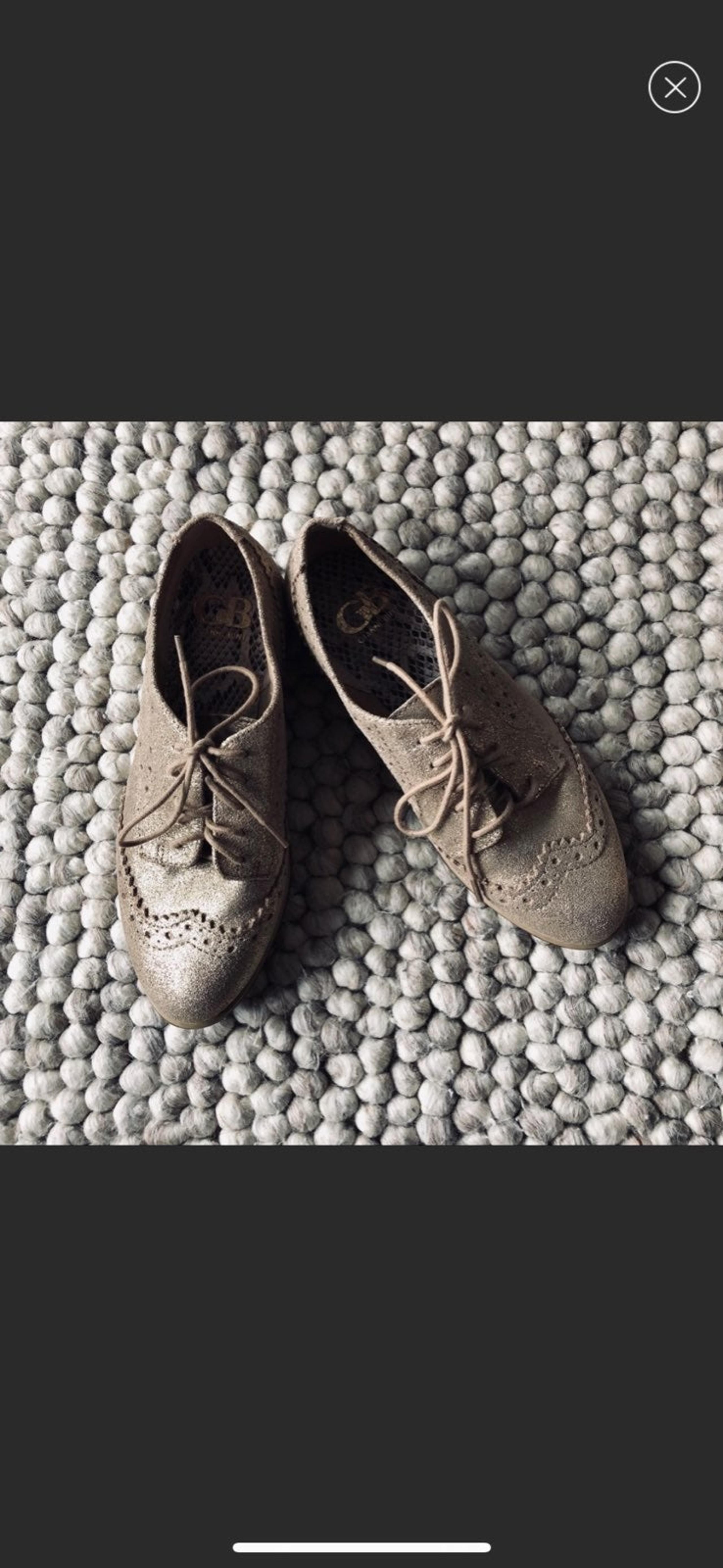Gianni bini gold oxford shoes