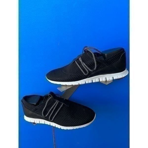 Cole Haan ZeroGrand Quilted Casual Sneakers Black Stretch Textile/Leather 8B
