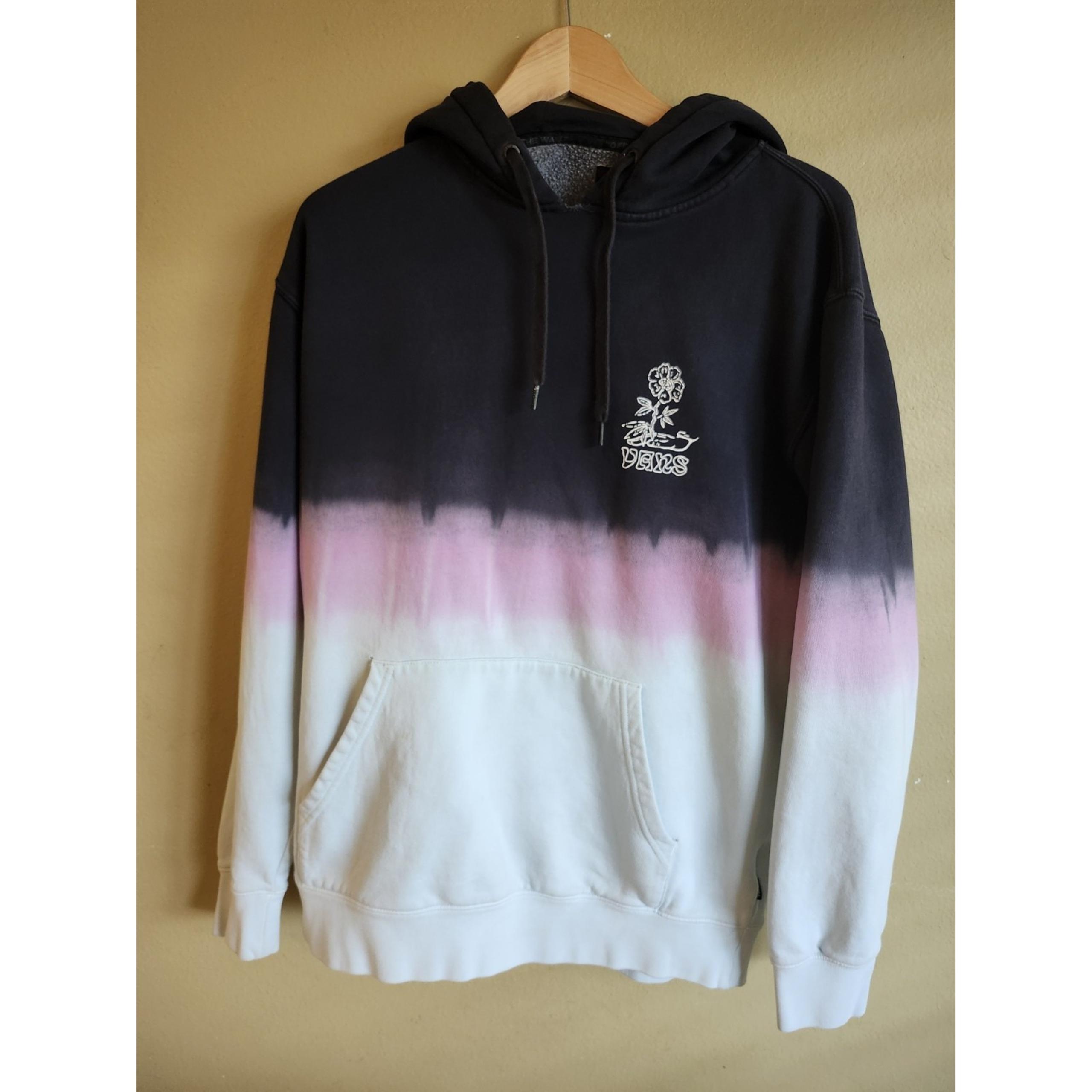 Vans Mens Park Tie Dye Pullover Hoodie SzL Back Green Purple Sweatshirt
