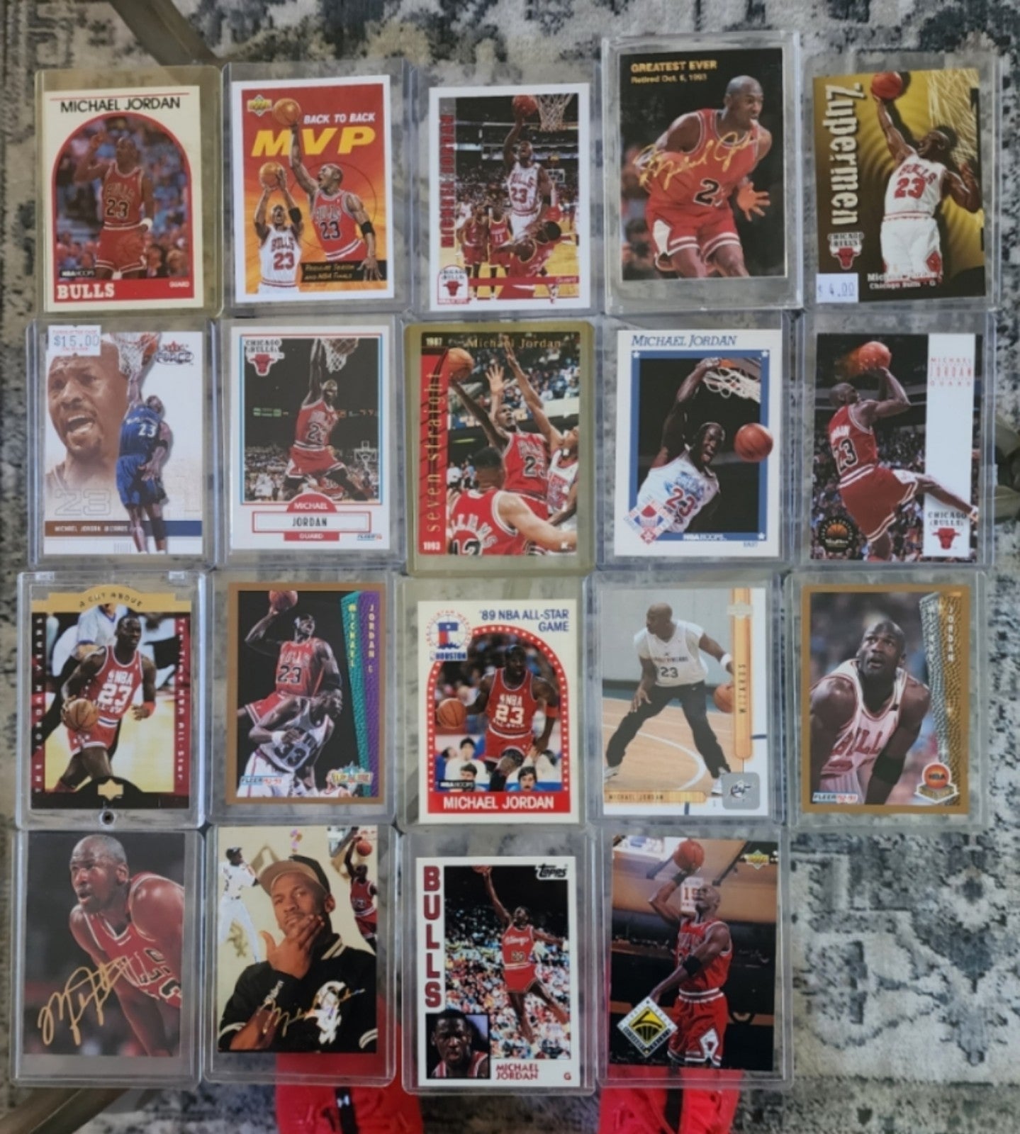 Michael jordan 20 plus year old card collection