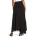 Chico's Women's Knit Asymmetrical Midi Skirt Elastic Waist Black Size 2( L/12)