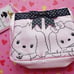 Sanrio Vintage Brunch & Lunch doll pink cosmetic stationery bag purse vtg new