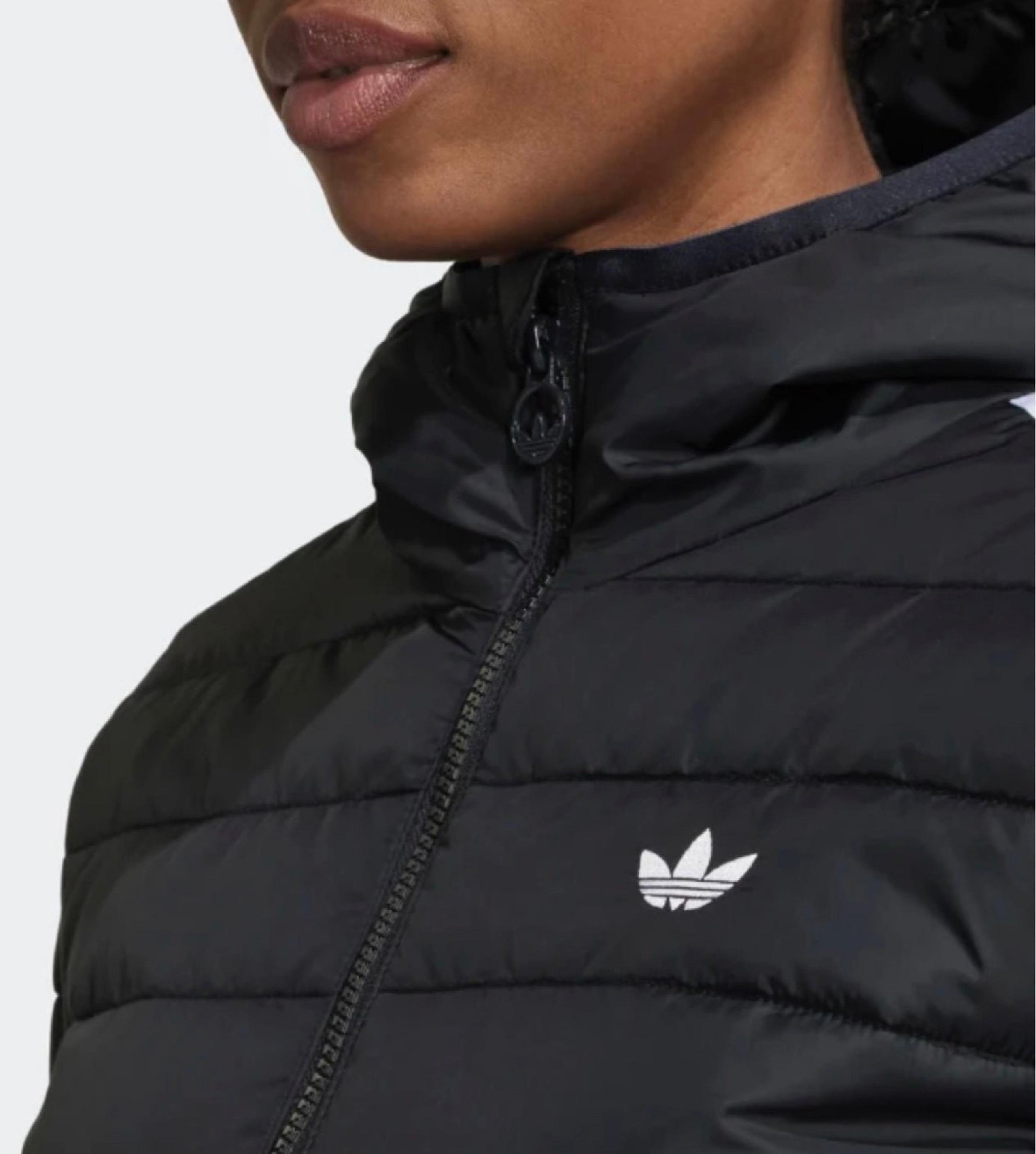 NWT Adidas Women’s Originals Slim Puffer 3 Stripe Jacket