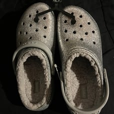 Lined Glitter Crocs