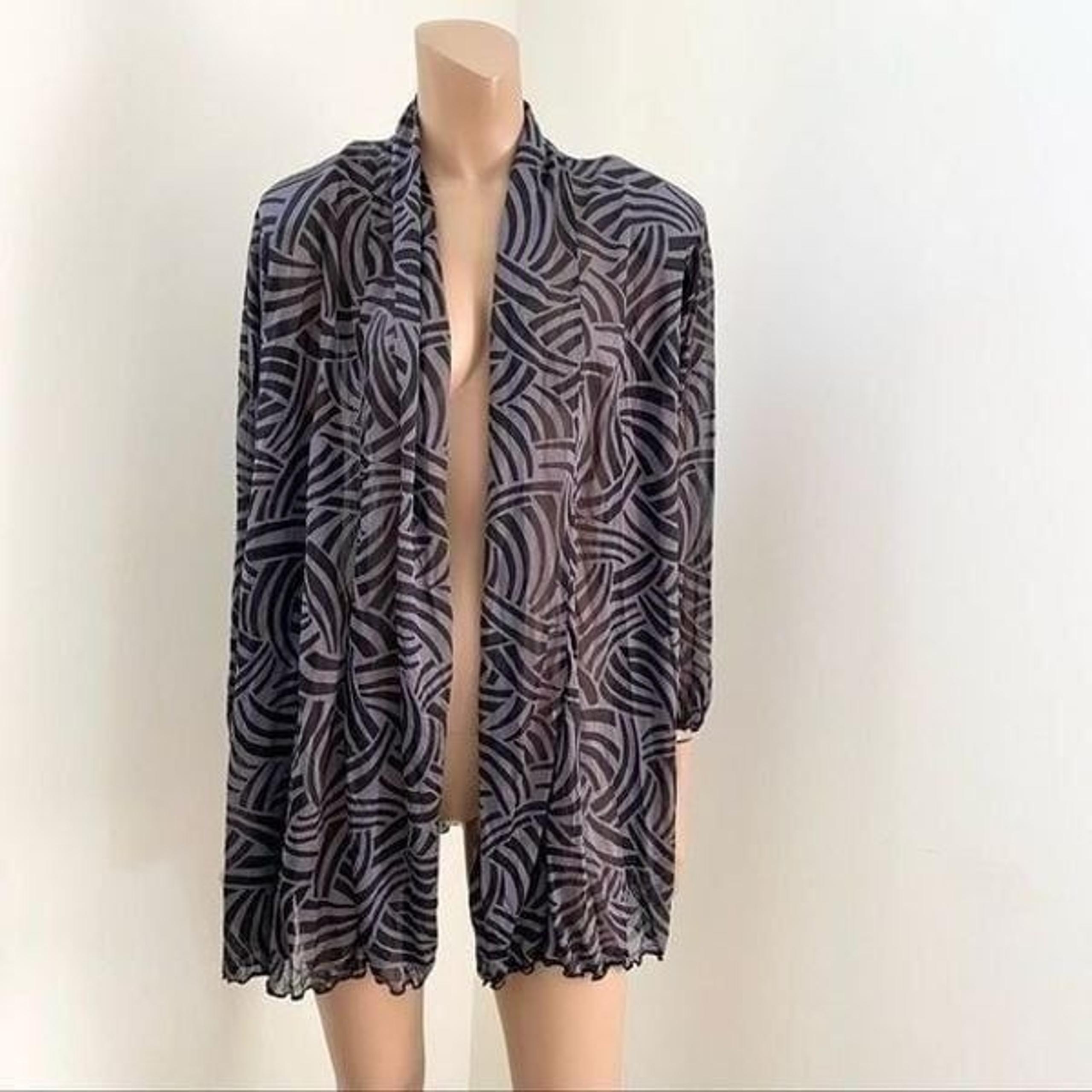 Oscar de la Renta Vintage Print Swim Cover Up M