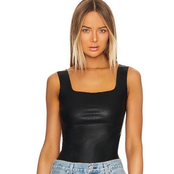 NEW COMMANDO Square Neck Bodysuit in Black