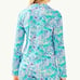 Lilly Pulitzer Long Sleeve Button Up Pajama Top Melon Fig Tint Monkey Sea XS